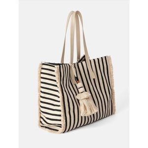 Frayed Tote Bag With Tassel -Never Worn!